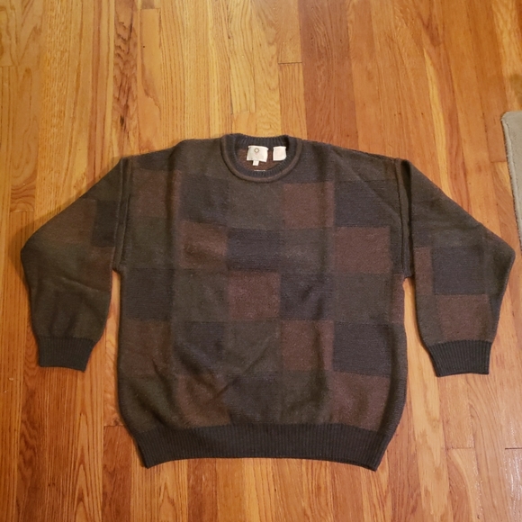 VIYELLA Men’s Sweater Rare 100% Merino Wool Multicolored Large Made In Italy - Picture 1 of 5